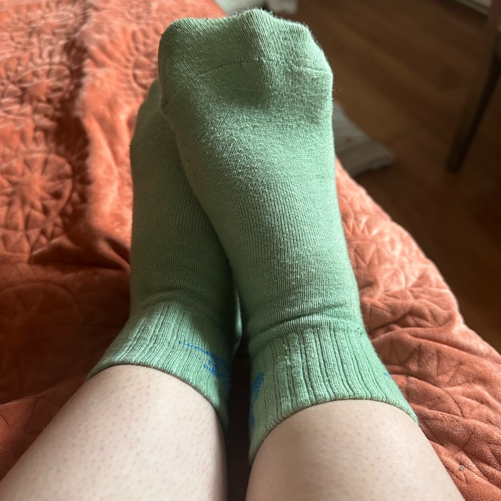 Green Nike Ankle Socks